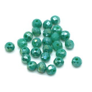 Бусины рондели 4*3мм, бирюзовый матовый с покрытием АВ